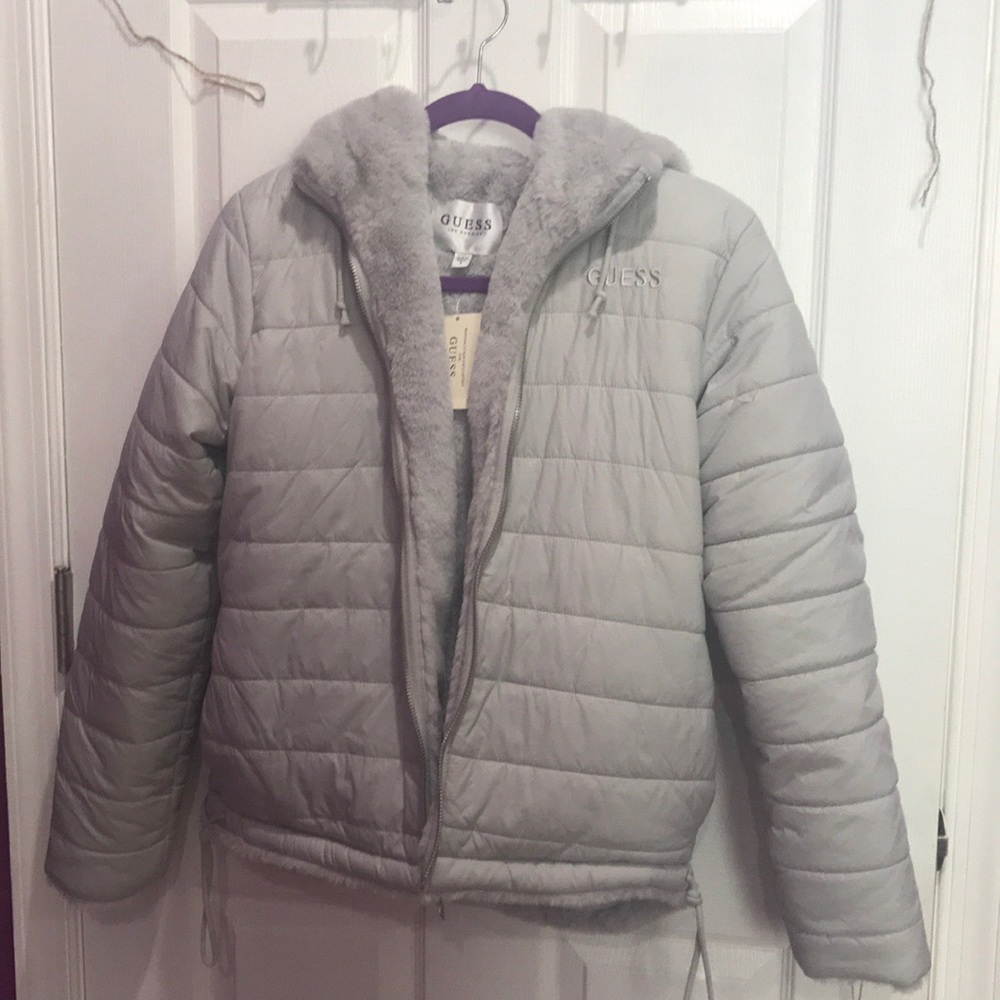 Guess Light Grey “Silver” Winter Jacket - image 1